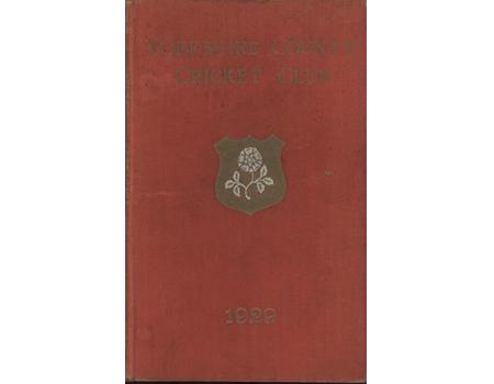 YORKSHIRE COUNTY CRICKET CLUB 1929 [ANNUAL]