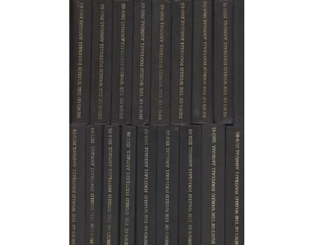 NEWS OF THE WORLD FOOTBALL ANNUALS 1963-64 TO 1986-87 BOUND SET (24 VOLUMES)
