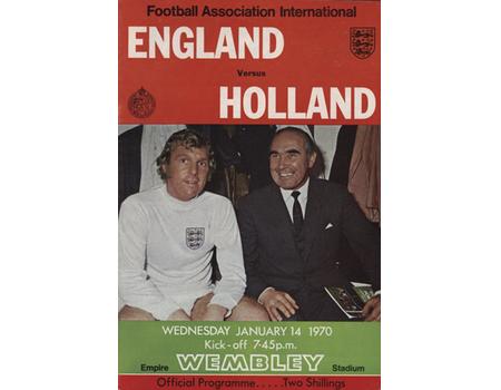 ENGLAND V HOLLAND 1970 FOOTBALL PROGRAMME
