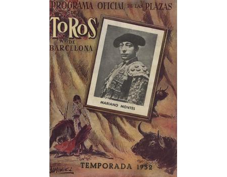 PROGRAMA OFFICIAL DE LAS PLAZAS DE TOROS DE BARCELONA - TEMPORADA 1952