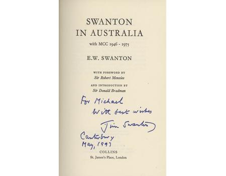 SWANTON IN AUSTRALIA WITH MCC 1946-1975