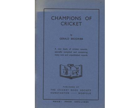 CHAMPIONS OF CRICKET