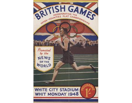 BRITISH GAMES 1948 ATHLETICS PROGRAMME