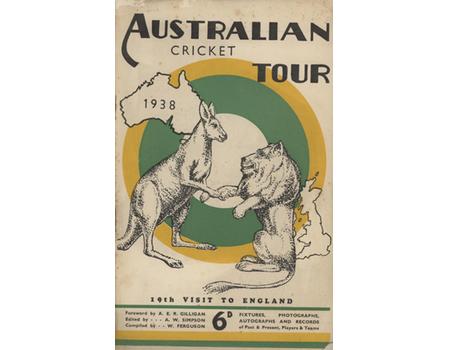 AUSTRALIAN CRICKET TOUR 1938