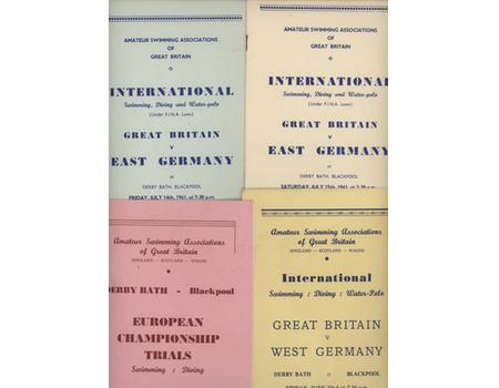 GREAT BRITAIN SWIMMING PROGRAMMES (BLACKPOOL) 1961-62 (4 IN TOTAL)