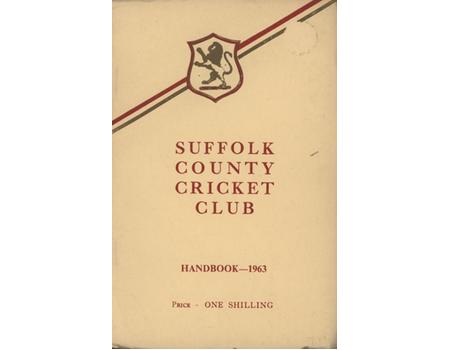 SUFFOLK COUNTY CRICKET CLUB HANDBOOK - 1963