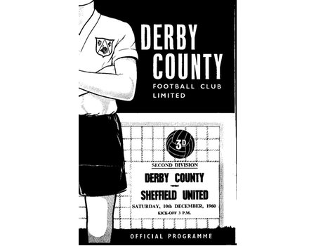 DERBY COUNTY V SHEFFIELD UNITED 1960-61 FOOTBALL PROGRAMME