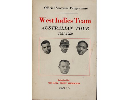 AUSTRALIAN TOUR OF THE WEST INDIES TEAM - 1951-1952