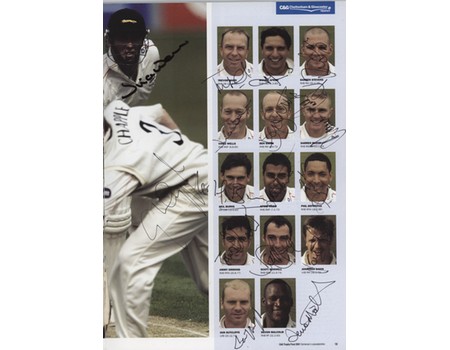 SOMERSET V LEICESTERSHIRE 2001 C&G FINAL CRICKET PROGRAMME (PROFUSELY SIGNED)