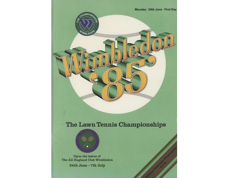 WIMBLEDON CHAMPIONSHIPS 1985 TENNIS PROGRAMME