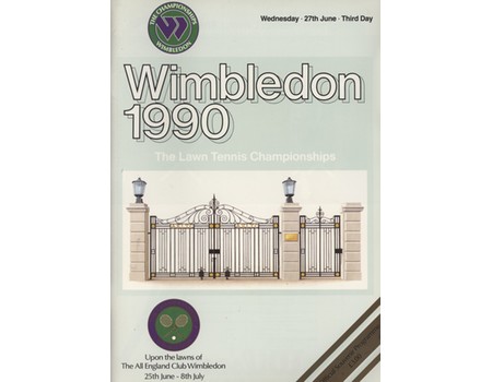 WIMBLEDON CHAMPIONSHIPS 1990 TENNIS PROGRAMME