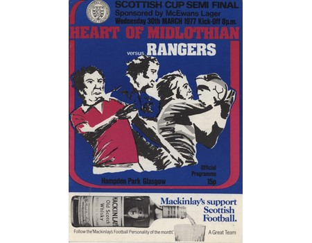 HEARTS V RANGERS 1977 (SCOTTISH CUP SEMI-FINAL) FOOTBALL PROGRAMME