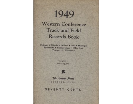 1949 WESTERN CONFERENCE TRACK AND FIELD RECORDS BOOK