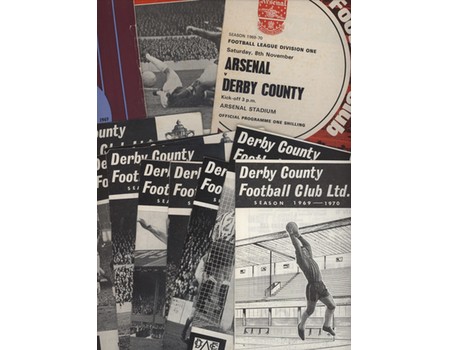 DERBY COUNTY FOOTBALL PROGRAMMES 1969-70 (13 IN TOTAL)