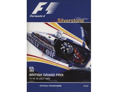 BRITISH GRAND PRIX 1995 MOTOR RACING PROGRAMME 
