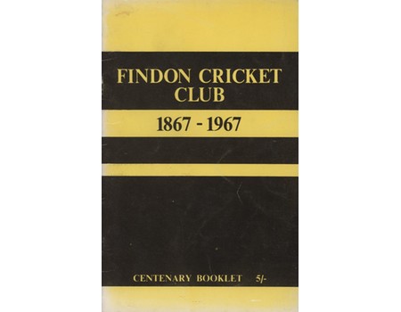 FINDON CRICKET CLUB 1867-1967