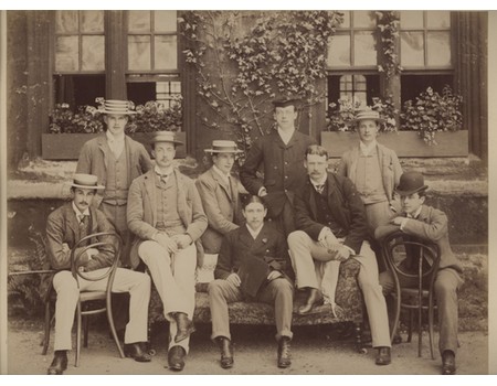 THE RAN DAN CLUB (DRINKING SOCIETY) 1886 ORIEL COLLEGE PHOTOGRAPH - INCLUDING CRICKETERS