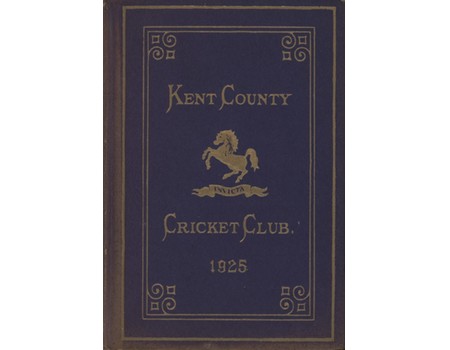KENT COUNTY CRICKET CLUB 1925 [BLUE BOOK]