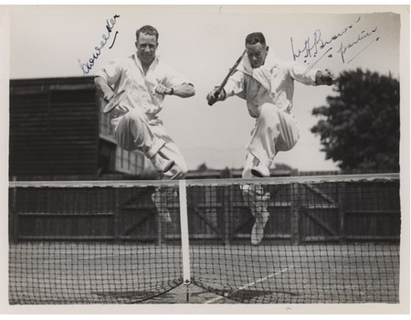 CHARLIE WALKER & BILL BROWN (AUSTRALIAN CRICKETERS) 1938 SIGNED PHOTOGRAPH