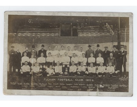 FULHAM FC 1905-06 FOOTBALL POSTCARD