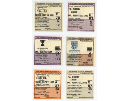 TOTTENHAM HOTSPUR FOOTBALL TICKETS 1971-1982 (FINALS & SEMI-FINALS)