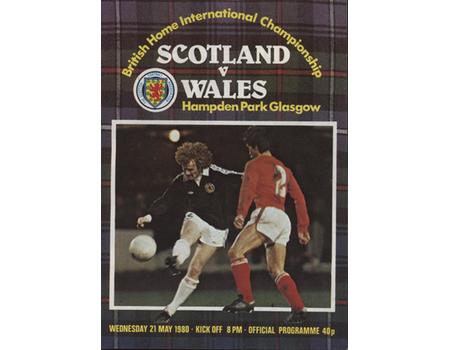 SCOTLAND V WALES 1980 FOOTBALL PROGRAMME