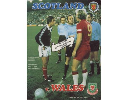 SCOTLAND V WALES 1978 FOOTBALL PROGRAMME