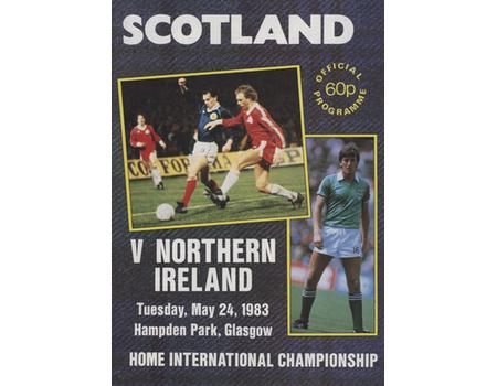 SCOTLAND V NORTHERN IRELAND 1983 FOOTBALL PROGRAMME