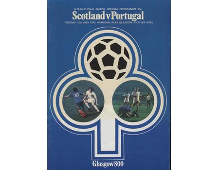 SCOTLAND V PORTUGAL 1975 FOOTBALL PROGRAMME