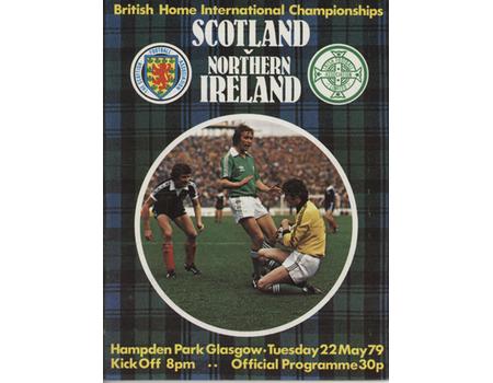 SCOTLAND V NORTHERN IRELAND 1979 FOOTBALL PROGRAMME