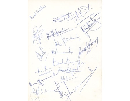 SRI LANKA (TOUR OF ENGLAND) 1988 SIGNED CRICKET MENU