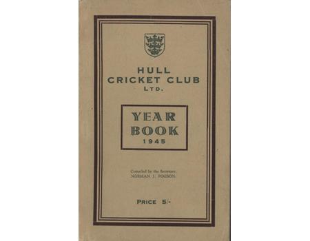 HULL CRICKET CLUB - YEARBOOK 1945