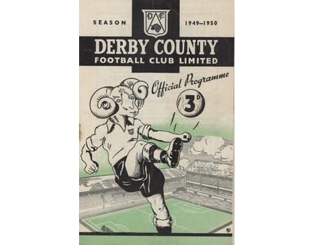 DERBY COUNTY V ASTON VILLA 1949-50 FOOTBALL PROGRAMME