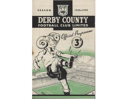 DERBY COUNTY V MANCHESTER UNITED 1949-50 FOOTBALL PROGRAMME