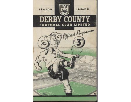 DERBY COUNTY V HUDDERSFIELD TOWN 1949-50 FOOTBALL PROGRAMME
