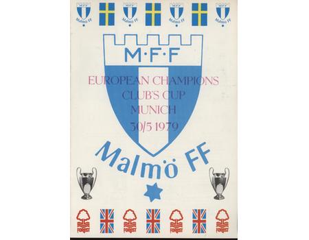 EUROPEAN CUP FINAL 1979 (MUNICH) - MALMO FF CLUB BROCHURE