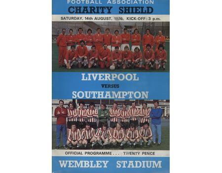 LIVERPOOL V SOUTHAMPTON 1976 (F.A. CHARITY SHIELD) FOOTBALL PROGRAMME