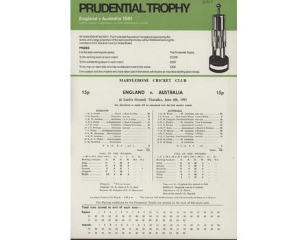 ENGLAND V AUSTRALIA 1981 (LORD