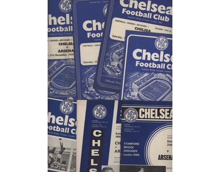 CHELSEA V ARSENAL 1958-1966 FOOTBALL PROGRAMMES (7)