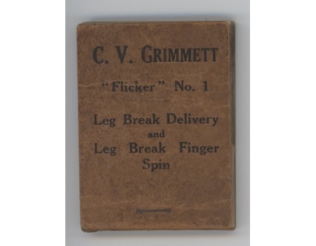 C.V. GRIMMETT FLICKER BOOK NO.1 - LEG BREAK DELIVERY AND LEG BREAK FINGER SPIN