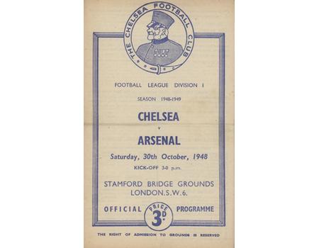 CHELSEA V ARSENAL 1948-49 FOOTBALL PROGRAMME