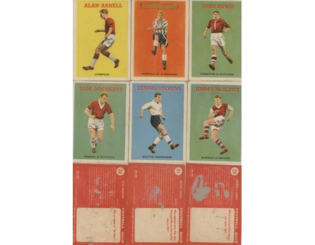 A & BC GUM FOOTBALL QUIZ CARDS (X15)