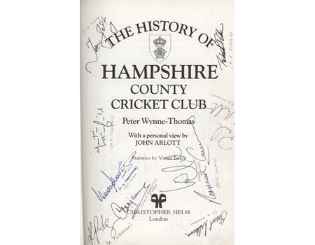 THE HISTORY OF HAMPSHIRE COUNTY CRICKET CLUB (MULTI SIGNED)
