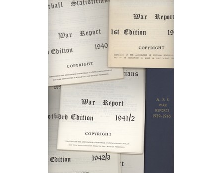 THE ASSOCIATION OF FOOTBALL STATISTICIANS (2ND WORLD) WAR REPORT NOS.1-8, SEASONS 1939/40-1945/46 (8 ISSUES)