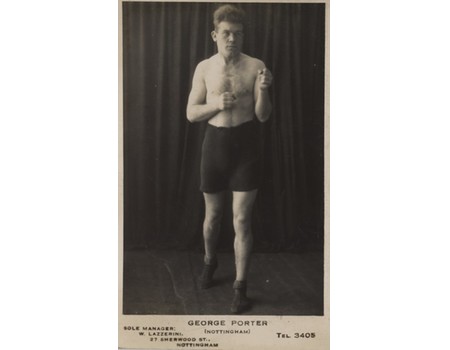 GEORGE PORTER (NOTTINGHAM) BOXING POSTCARD