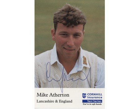 MIKE ATHERTON SIGNED PHOTO CARD 