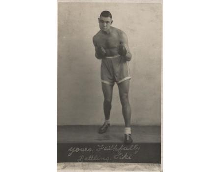 BATTLING SIKI (SENEGAL) 1935 BOXING POSTCARD