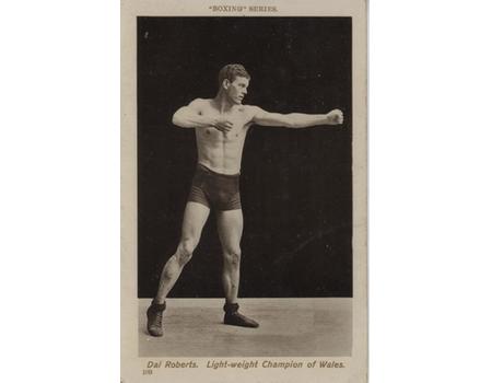 DAI ROBERTS (WALES) BOXING POSTCARD