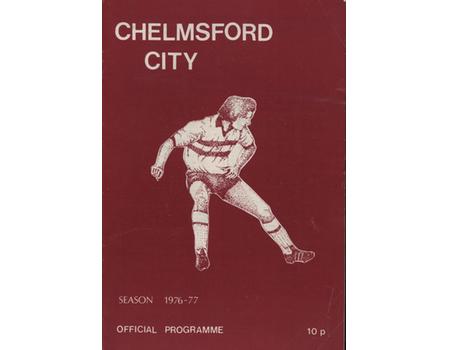 CHELMSFORD CITY V MAIDSTONE UNITED 1976-77 FOOTBALL PROGRAMME - JIMMY GREAVES DEBUT