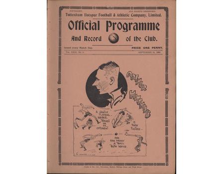 TOTTENHAM HOTSPUR V LEICESTER CITY (RESERVES) 1938-39 FOOTBALL PROGRAMME